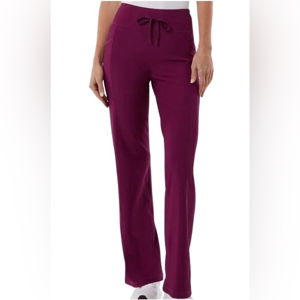 32 Degrees Women's Straight Leg Pants Cool Active Flare Purple Medium Yoga Sport